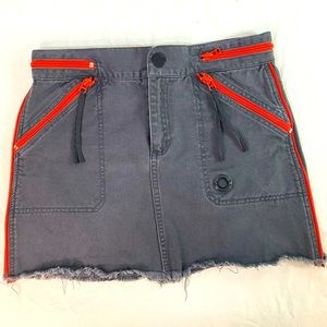 Marc Jacobs Cotton Denim Mini Cargo Skirt Sz 6